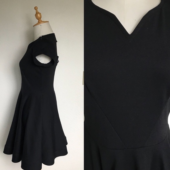 F Von Stratton skater dress heart cut out Sz M - Picture 2 of 5